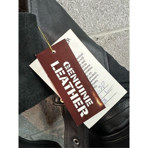 Adjustable Genuine Leather Riding Motorcycle Chaps Black Size 10 NWT - Picture 5 of 7